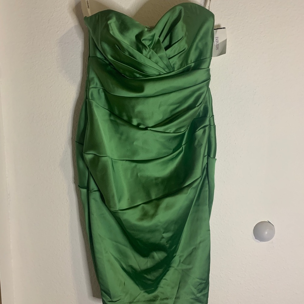 Green David’s Bridal dress!
